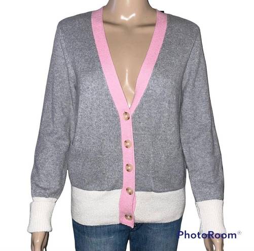 Popsugar  color block V neck cardigan