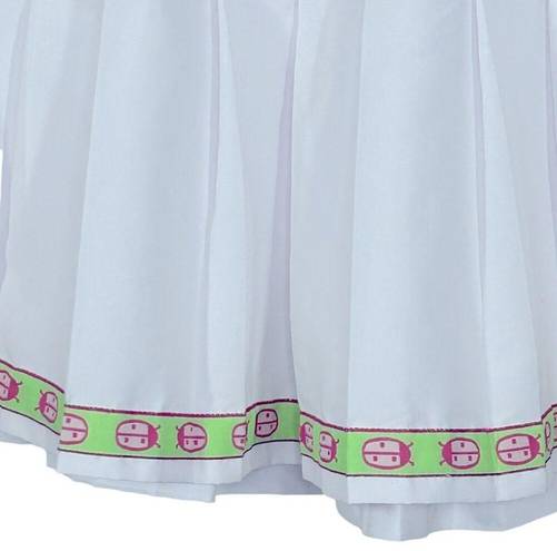 Lilly Pulitzer Rare Label  White Steff Godet Ladybug Pleated Tennis Skirt size 2