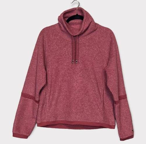 Nike  Therma Fleece Cowl Neck Pullover Sweatshirt Size Small Cedar Pink Fuzzy