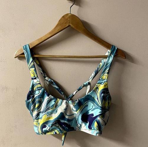 Modcloth  Blue Marble Swirl Swim Top