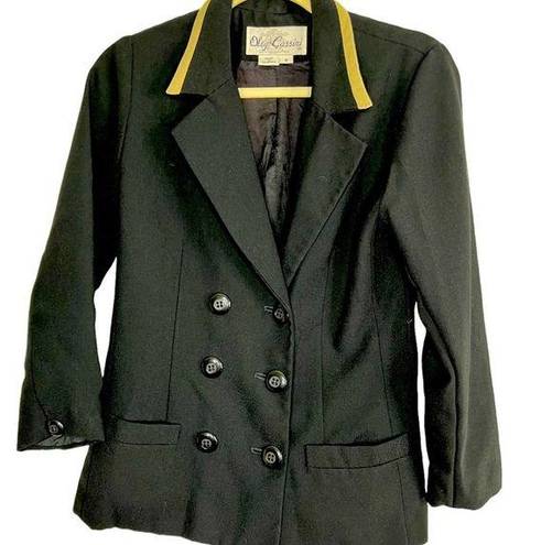 Oleg Cassini  double breasted blazer black 8