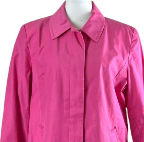 Relativity Relatively Women’s Trench Coat Jacket Classic Hot Pink Fuchsia Size Large