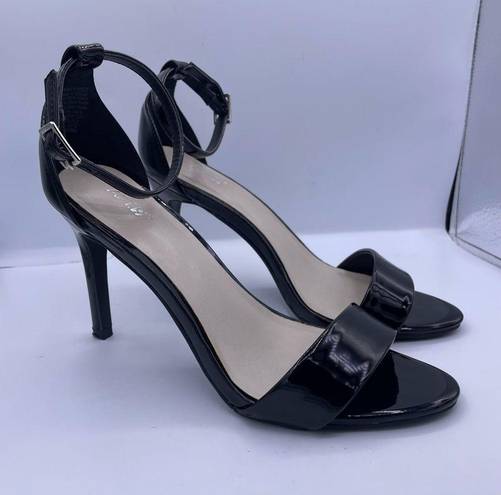 Apt. 9  patent leather open toe ankle strap buckle high heel Size 6