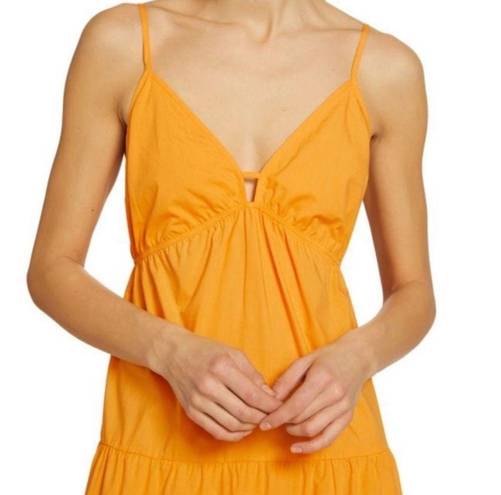 Rails  Avril Sleeveless Tiered Midi Dress In Marigold Size Medium