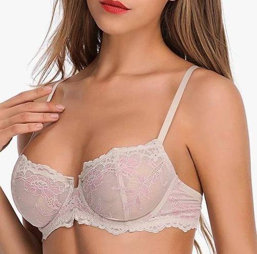 38DD / 36DDD Wingslove Women's Demi Lace Bra Sexy Non