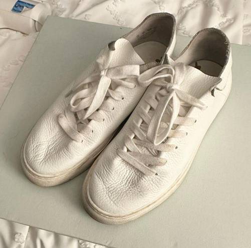 Sam Edelman  white leather sneakers poppy