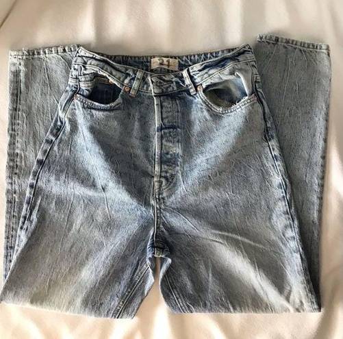 We The Free Vintage /Free People Button Fly Jeans - Size 31  Y2K faded jeans LOOK