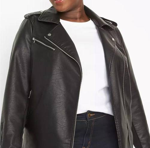 Lane Bryant  Thin Moto Leather Jacket worn 1X Great condition, for 40-65 degrees