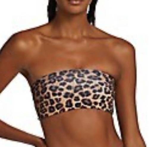 Good American 27.  Better Band Reversible Leopard Bandeau Bikini Top size 3