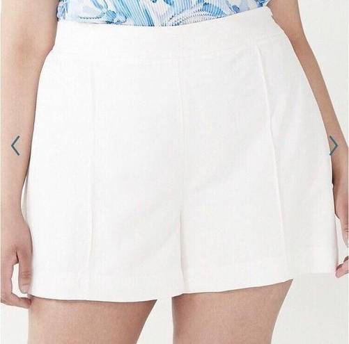 Nine West  Plus Size Womens Side Snap White Dressy Shorts Size 3X