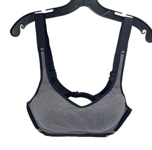 Avia  Womens Sports Bra Padded Comfy Support Active Gray Black Size 38C