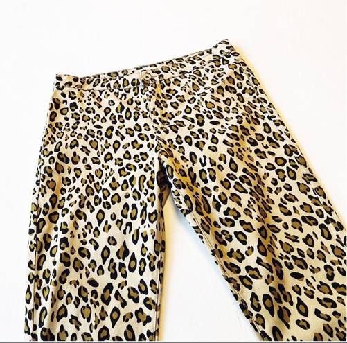 POL  Cheetah Print Twill Skinny Pants