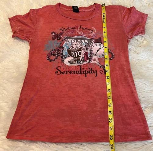 Serendipity  Burnout Short Sleeve T Shirt Size Medium but may fit like a small