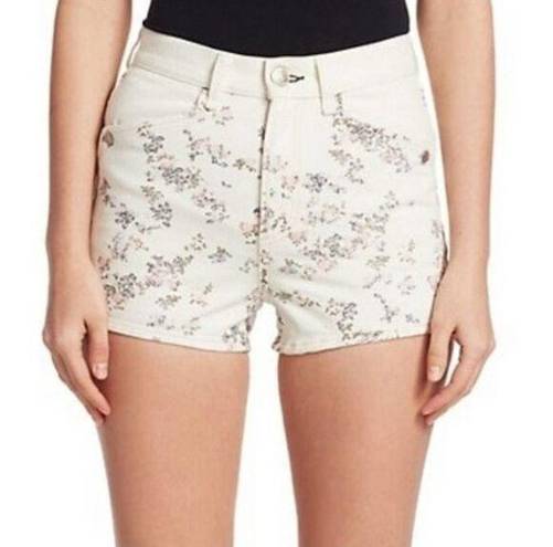 Rag and Bone  Micro Shorts Women’s Ellie Cotton Floral Print Denim Size 25 NWT