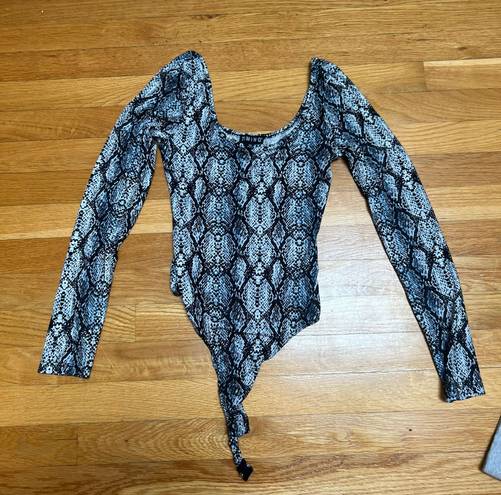 Timing Snakeprint Bodysuit