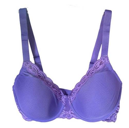 Natori  Feathers Blue Lavender Full Figure Underwire Contour Bra Size 34D NWT