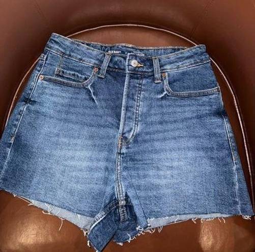 Old Navy Women's  Denim Shorts High Rise Sky-Hi A-Line