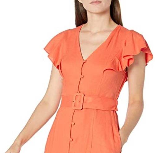 Donna Morgan NWT  Flutter Sleeve Belted Midi Dress