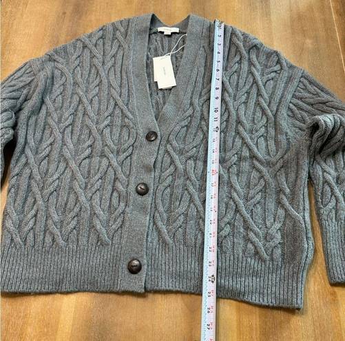 Vince  Cable Knit Chunky Cardigan Wool Cashmere XL