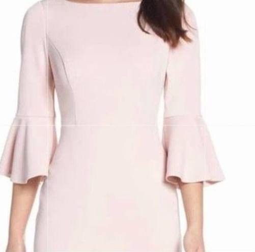 Harper  Rose Women's Pink Blush Bell Sleeve Bateau Neck Sheath Dress NWT Sz 8