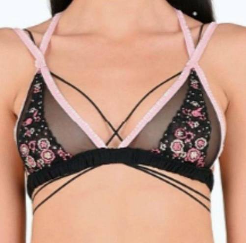 For Love & Lemons  Azalea Embroidery Bralette M