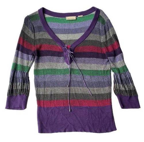 DKNY  Jeans Color Block Stripe Knit Top Size Small