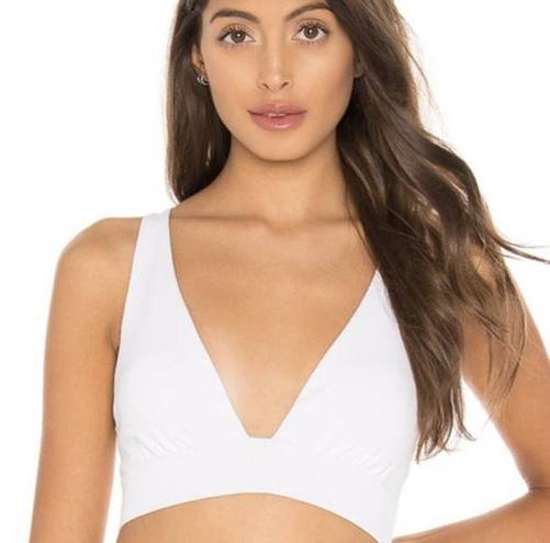 Love Wave White Plunge V Neck Sports Bra Sports Top Size L