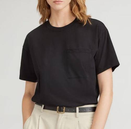 Everlane NEW  The Organic Cotton Relaxed Pocket Tee in Black