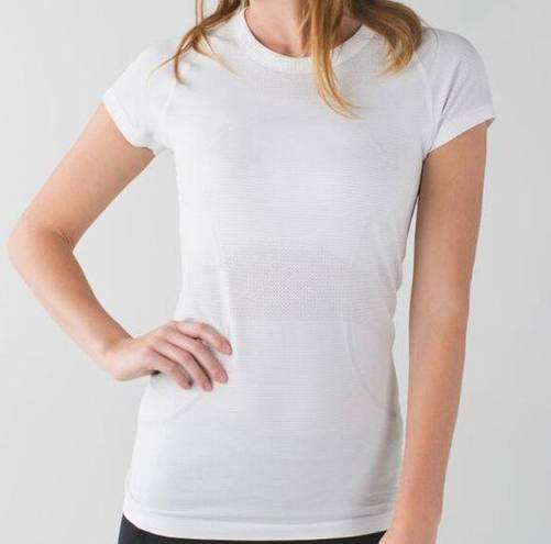 Lululemon  Swiftly Tech Short Sleeve White Seamless Silverescent X-STATIC 2