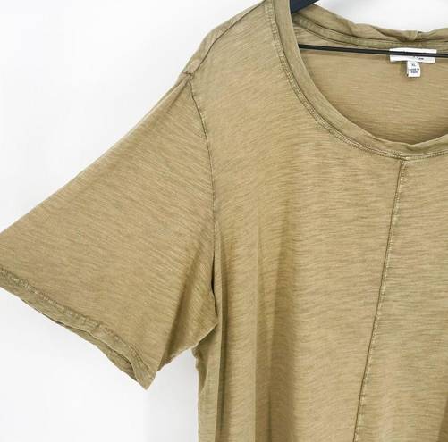 Skinny Girl  Minimalist Reverse Stitch Top in Silver Sage Wash XL