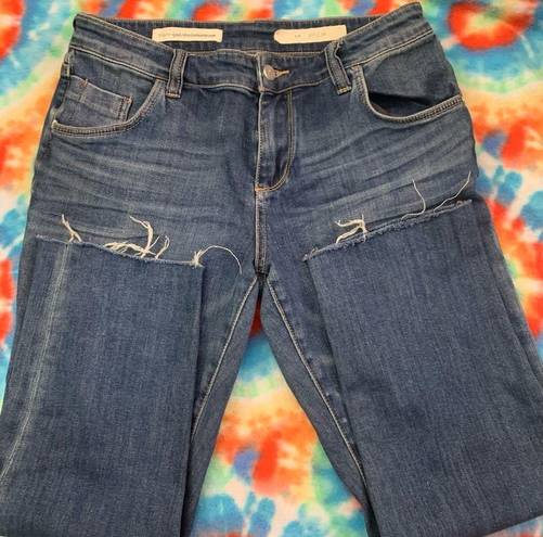 Pilcro and the Letterpress Anthropologie  Boyfriend Crop Ankle Raw Hem Size 26