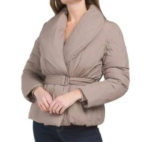 Bernardo NWT  Softy Glam Ecoplume Shawl Collar Puffer Jacket Sz XS