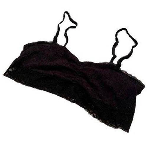 H&M  Black Lace Bralette Women’s Size Large Adjustable Strapless Bra Intimates!