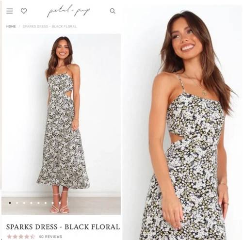 Petal and Pup Sparks Dress - Floral Midi Wedding Guest Dress