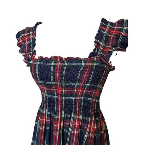 Hill House Ellie Nap Dress Navy Tartan Plaid Limited Edition Size Small