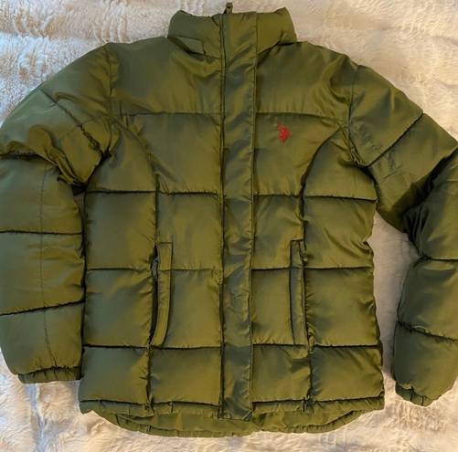 Polo women's small green puffer