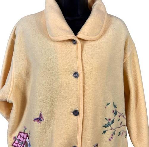 Northern Reflections Vintage Yellow Fleece Birdhouse Jacket •  