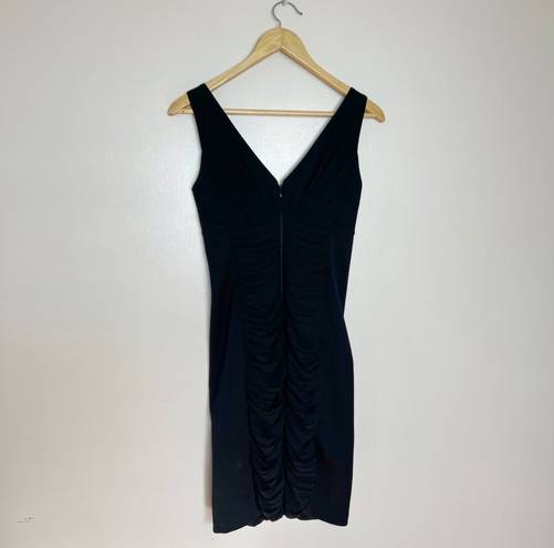 White House | Black Market Black WHBM Ruched LBD Size 2 Like New