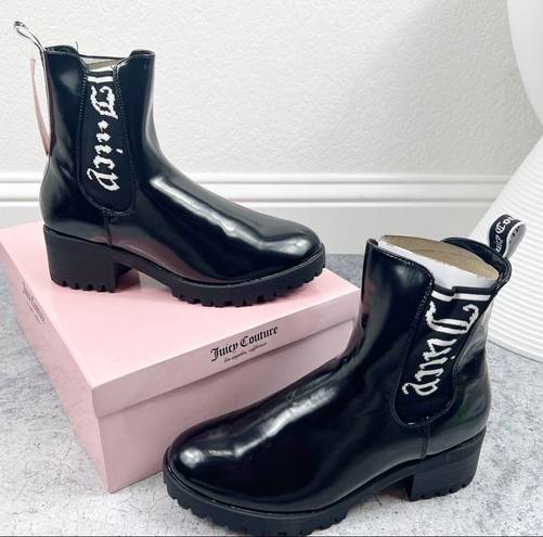 Juicy Couture  One-Up Women's Heeled Chelsea Boots Black Size 7.5 8.5 NEW