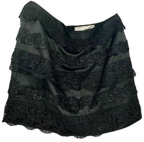 Sans Souci  Black Lace Design Mini Skirt Size XS