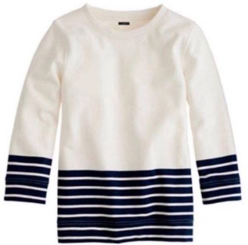 J.Crew  Size XS Nautical Navy Colorblock Striped Cotton Crewneck Sweatshirt