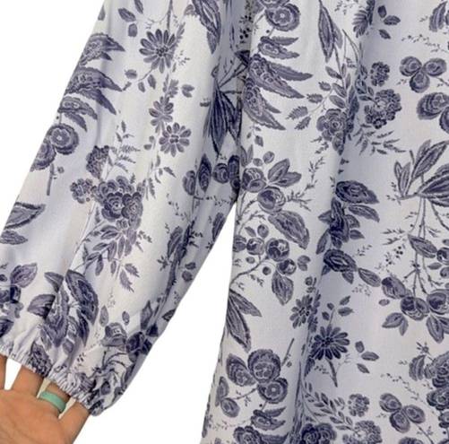 Hill House  the Simone Dress lilac Tonal Floral Long Sleeve Maxi XS NWT