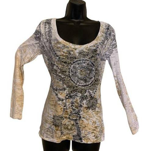 Cache Ladies ’ Long Sleeve Top Beautifully Detailed Worn Once! LIKE NEW