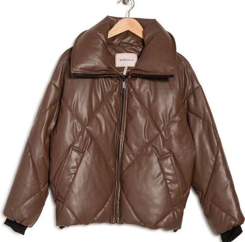 BCBGeneration Bcbg GENERATION drop shoulder short duvet puffer jacket faux fur lined