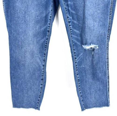 J.Crew  Women's Vintage Straight Jeans Distressed Ripped Medium Wash Size 32