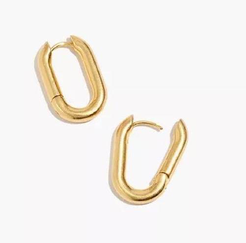 Madewell  Carabiner Medium Hoop Earrings Vintage Gold