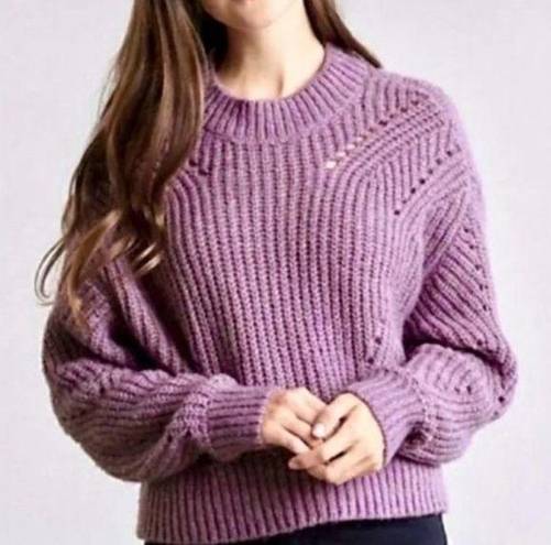 Elizabeth and James  Purple Shimmer Crewneck Sweater XS