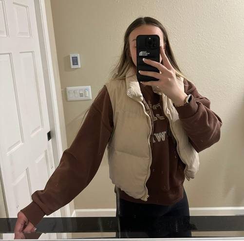 puffer vest Tan