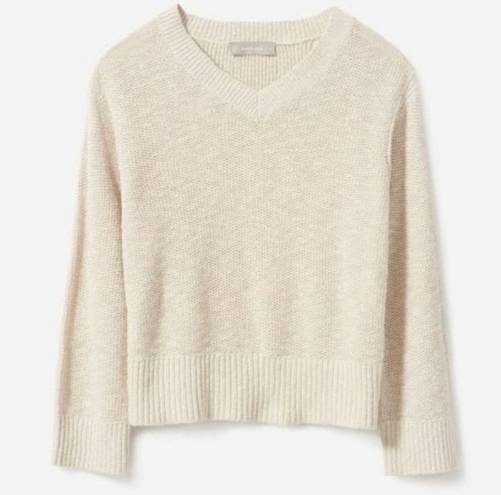 Everlane  v-neck pullover sweater cotton linen