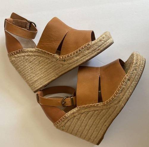 Treasure & Bond  Sannibel Platform Wedge tan leather sandals size 9.5